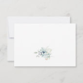 Cartons Réponse Elégant Dusty Blue Winter Boho Foliage Mariage (Dos)