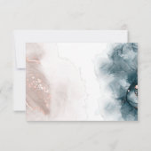 Cartons Réponse Élégant Encre d'alcool Or Blush Bleu Minimal moder (Dos)