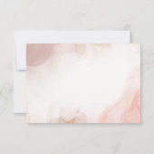 Cartons Réponse Élégant Encre d'alcool Or Blush Pink Minimal moder (Dos)