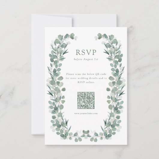Cartons Réponse Élégant Eucalyptus (Devant)