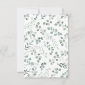 Cartons Réponse Élégant Eucalyptus (Dos)