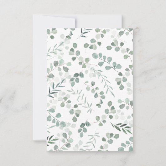 Cartons Réponse Élégant Eucalyptus (Dos)