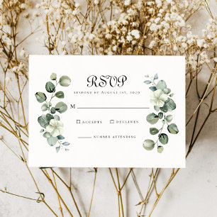 Cartons Réponse Elégant Eucalyptus Feuille Arc Mariage de verdure
