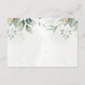 Cartons Réponse Elégant Eucalyptus Feuille Mariage or vert (Dos)