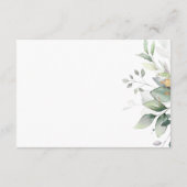Cartons Réponse Elégant Eucalyptus Feuille Mariage or vert (Dos)