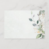 Cartons Réponse Elégant Eucalyptus Feuille Mariage or vert (Dos)