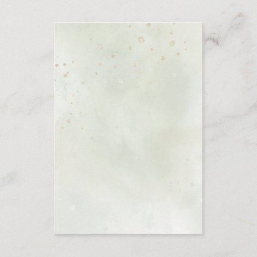 Cartons Réponse Elégant Eucalyptus Feuille Mariage or vert (Dos)