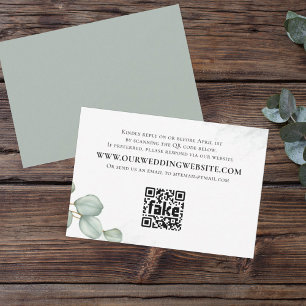 Cartons Réponse Elégant Eucalyptus Feuilles simple Foliage QR Code