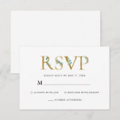 Cartons Réponse Elégant Eucalytus Verdure Mariage aquarelle (Devant / Derrière)