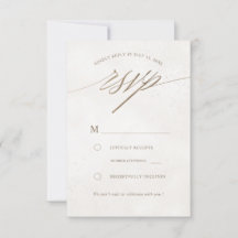 Élégant Faux Or & Beige Mariage