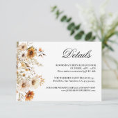 Cartons Réponse Élégant Fleur sauvage botanique d'automne mariage (Debout devant)