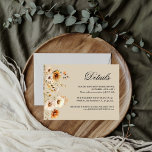 Cartons Réponse Élégant Fleur sauvage botanique d'automne mariage<br><div class="desc">Ajoutez une touche d'élégance rustique à votre mariage avec notre carte de détails Mariage Fleur sauvage. Avec une belle gamme de fleurs sauvages peints à la main dans des couleurs vives, cette carte est le moyen idéal de fournir à vos invités toutes les informations essentielles sur votre journée spéciale. Le...</div>