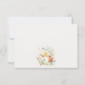 Cartons Réponse Elégant Fleur sauvage  Citrouille aquarelle Mariag (Dos)