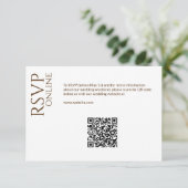 Cartons Réponse Élégant Fleur sauvage moderne blanc & Mariage de b (Debout devant)