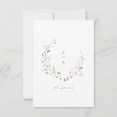 Cartons Réponse Elégant Fleur sauvage rose Dusty Rustic Boho QR co (Dos)