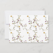 Cartons Réponse Élégant Fleur sauvage séché Abondance Mariage Pamp (Dos)