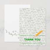 Cartons Réponse Élégant floral vert (Devant / Derrière)