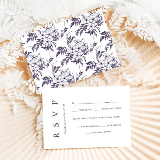 Cartons Réponse Elegant Floral Wedding