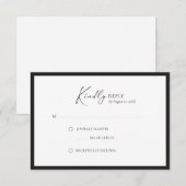 Cartons Réponse Elegant Frame Modern Response Card (Devant / Derrière)