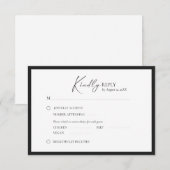 Cartons Réponse Elegant Frame Modern Response Card (Devant / Derrière)