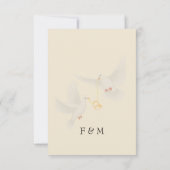 Cartons Réponse Elégant Gold Luxury Mariage formel (Dos)