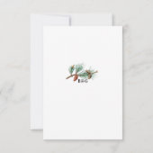 Cartons Réponse Élégant hiver Pins rustique Mariage de lanterne (Dos)