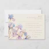 Cartons Réponse Élégant Iris Floral (Devant)