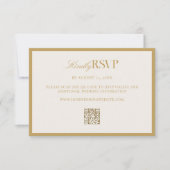 Cartons Réponse Elegant Ivory and Gold Wedding (Devant)