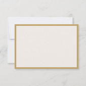 Cartons Réponse Elegant Ivory and Gold Wedding (Dos)