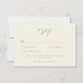 Cartons Réponse Elegant Ivory Cream Minimalist Wedding QR Code (Devant)