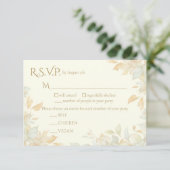 Cartons Réponse Elegant Ivory Nature Inspired Response Card (Debout devant)