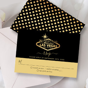 Cartons Réponse Elégant Las Vegas Destination Mariage