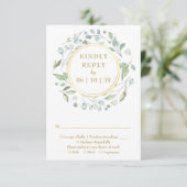 Cartons Réponse Elégant Laurel Greenery Floral Garland (Debout devant)