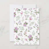Cartons Réponse Elégant Lilac Aquarelle Mariage (Dos)