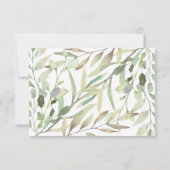 Cartons Réponse elegant lush water-colored wedding (Dos)