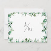 Cartons Réponse Elegant Lush White Floral and Greenery (Dos)