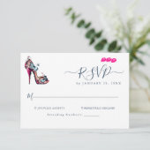 Cartons Réponse Élégant Mariage à chaussures à talon à papillon Mo (Debout devant)