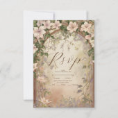 Cartons Réponse Élégant Mariage Art Nouveau (Devant)