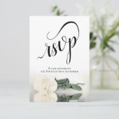 Cartons Réponse Élégant Mariage blanc blanc ivoire à longue tige (Debout devant)