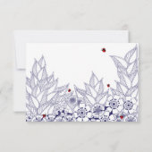 Cartons Réponse Elégant Mariage bleu blanc (Dos)