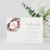 Cartons Réponse Élégant Mariage côtier de crabe sous-marin de la M (Debout devant)