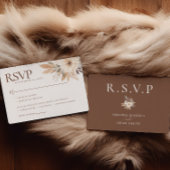 Cartons Réponse Elégant Mariage d'aquarelle d'automne