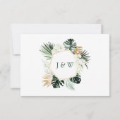 Cartons Réponse Elégant Mariage de Bohême Orchidées Blanches (Dos)