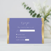 Cartons Réponse Élégant Mariage de bord Gold Torn (Debout devant)