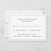 Cartons Réponse Élégant Mariage de choix de repas à la frontière o (Devant)