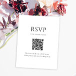 Cartons Réponse Élégant Mariage de code QR de monogramme initial d<br><div class="desc">Elegant Script initial Monogramme QR Code Wedding RSVP Card se coordonne parfaitement avec notre élégant script initial monogramme classique faire-part de mariage.</div>