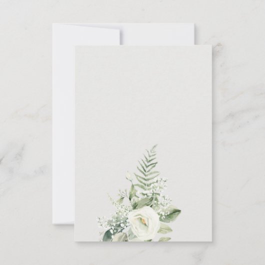 Cartons Réponse Elégant Mariage de feuillage de Ferne Eucalyptus (Dos)