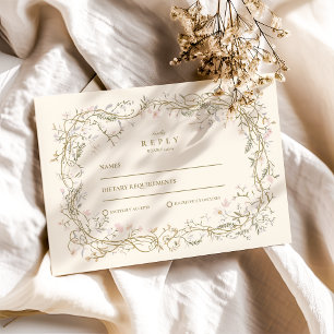 Cartons Réponse Élégant Mariage de fougère des bois