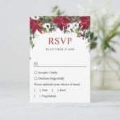 Cartons Réponse Élégant Mariage de fourrure de pin d'aquarelle rou (Debout devant)