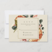 Cartons Réponse Elégant mariage de jardin fleuri (Devant)